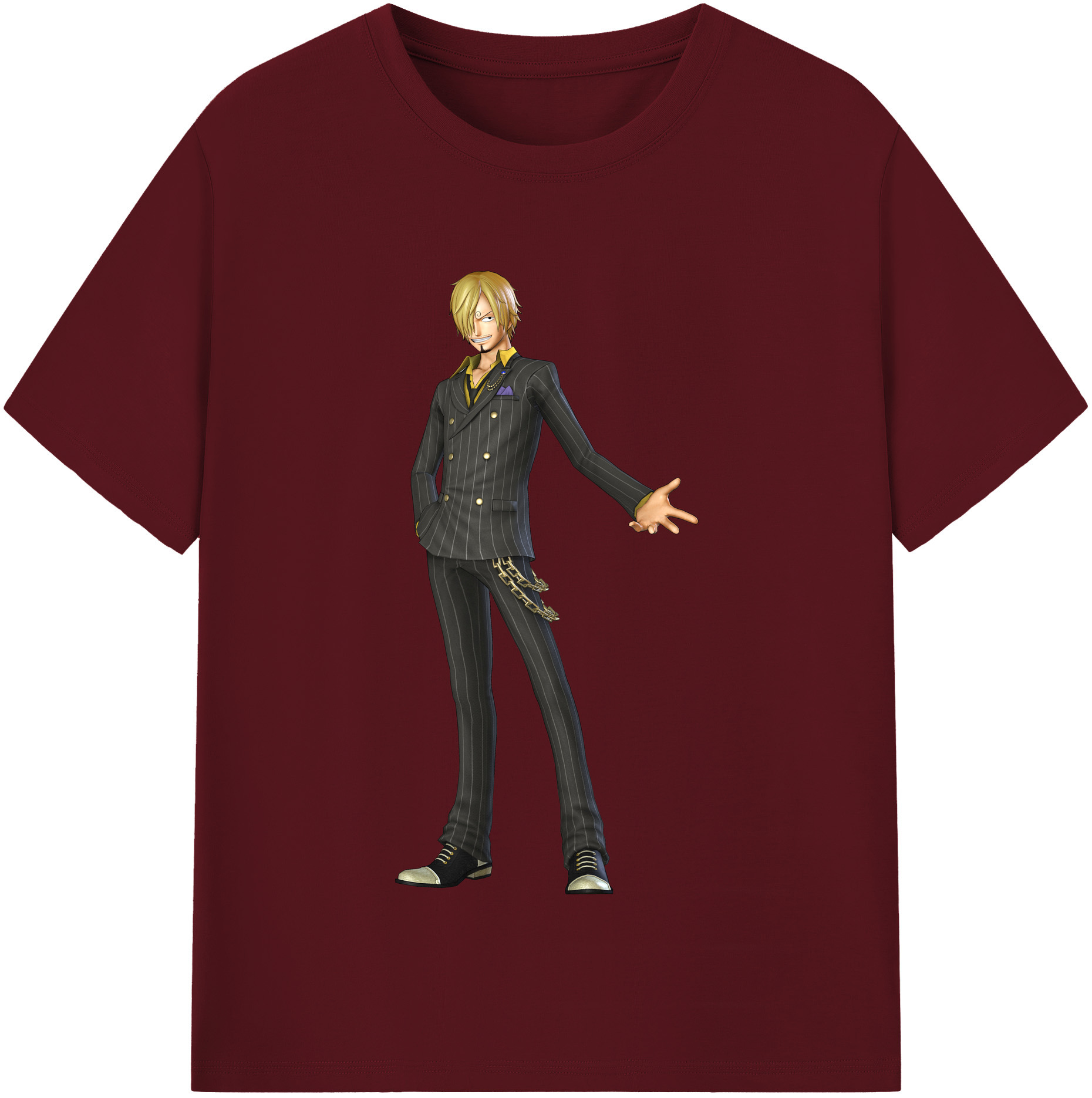 ワンピース サンジ ONE PIECE Sanji 綿100％半袖Tシャツ（フロントプリント）